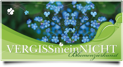 Vergissmeinnicht Blumenzierkunst Logo